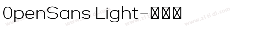 0penSans Light字体转换